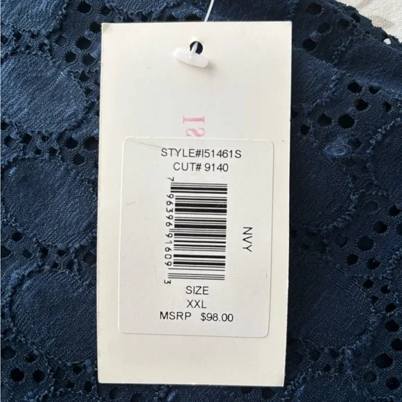 NWT Isaac Mizrahi SUPER soft navy any-occasion dress; size XXL. - Picture 7 of 8